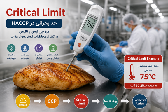 حد بحرانی (Critical Limit) در HACCP چیست؟ راهنمای کامل تعیین حدود بحرانی